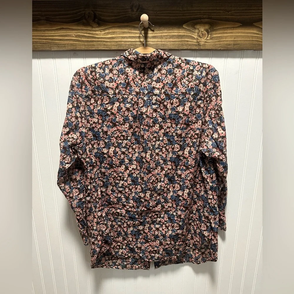 Ralph Lauren Pink and Blue Floral Cotton Shirt Sz XL - Picture 3 of 8